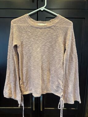Pink Republic light Pink  Crewneck Sweater with Side Ties